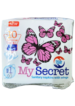 Гигиенические прокладки My Secret Sensetive 4 капли,  10 шт